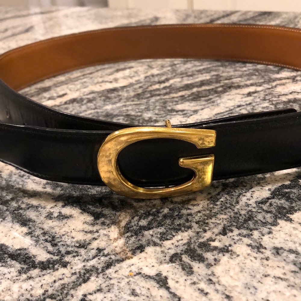 Gucci reversible black/brown leather belt